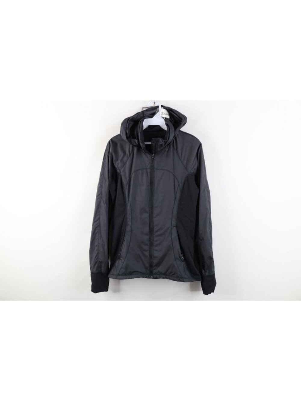 Lululemon Womens Size 6 Reflective Hooded Full Zip Running Jacket Windbreaker
